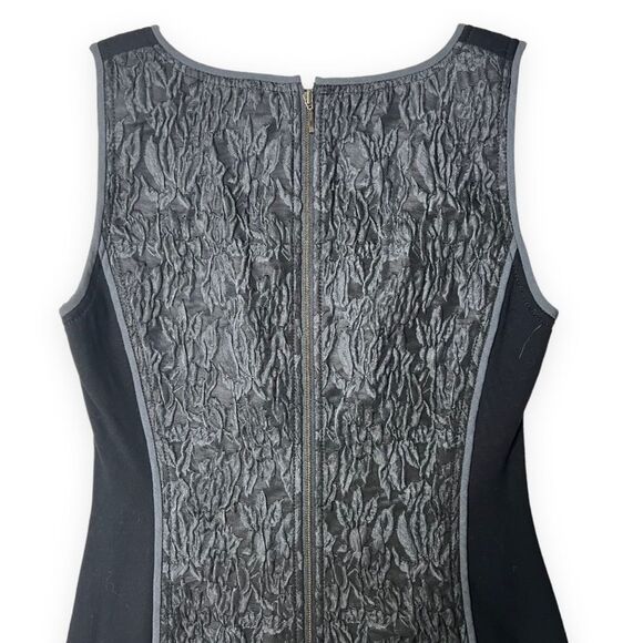 Rachel Roy Black Gray Jacquard Sheath Dress - Picture 4 of 8
